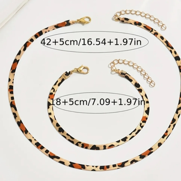 2/$40 NEW Mobwife Sexy Elegant Leopard Print Necklace and Bracelet Set-(#0260) - Picture 4 of 5